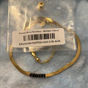 Varsity Gold and Black Necklace